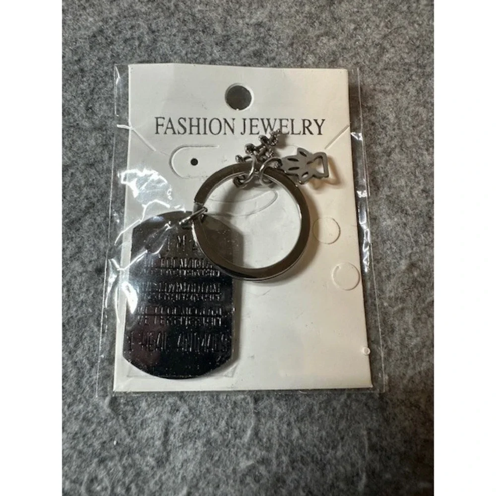 Fashion Jewelry Silver Veterinarian I Heal Animals Dog Tag Keychain Charm